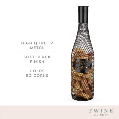 Black Wine Bottle Cork Holder