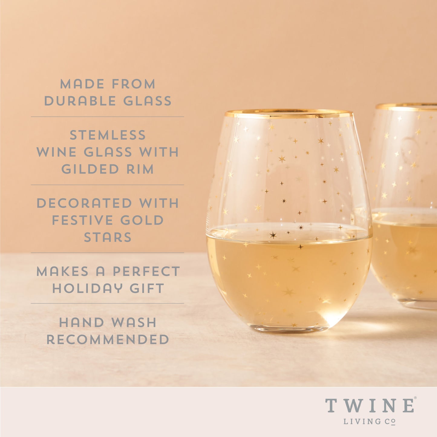 Starlight Stemless Wine Glasses