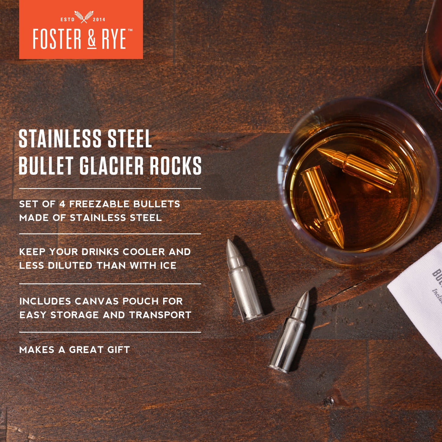 Stainless Steel Bullet Glacier Rocks®