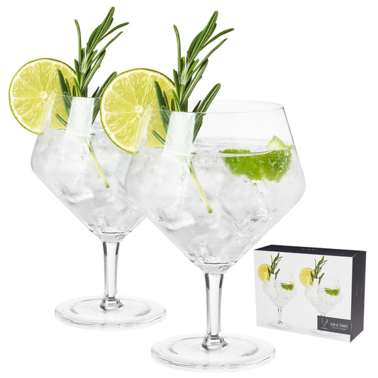 Angled Crystal Gin & Tonic Glasses by Viski®