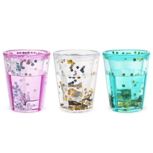 Mermaid Sparkle Glitter Shot Glasses