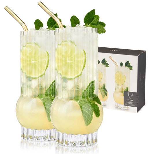 Deco Crystal Highball Glasses by Viski®