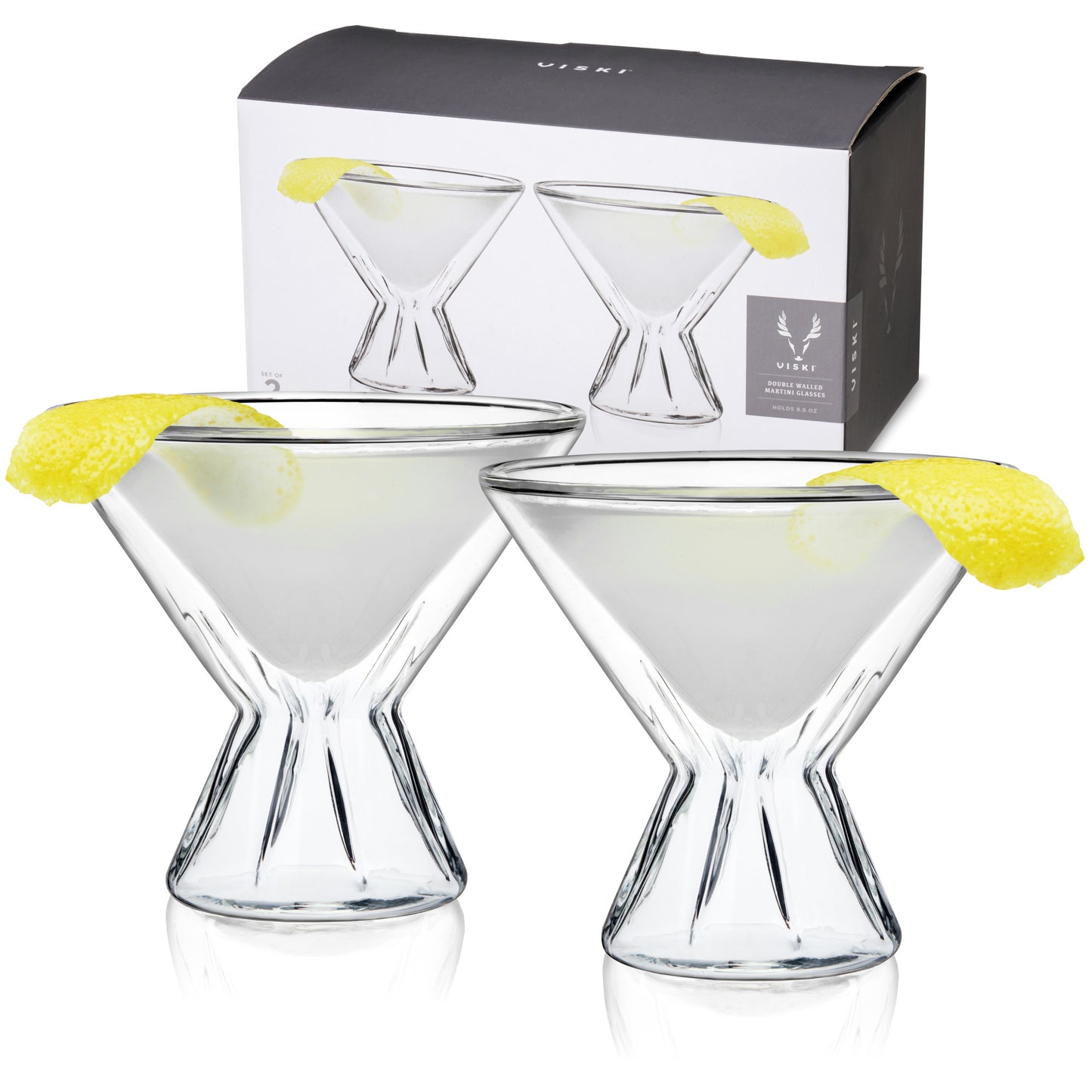 Double Walled Martini Glasses
