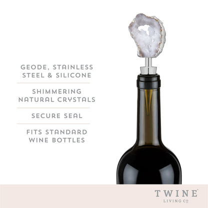 White Geode Bottle Stopper by Twine®