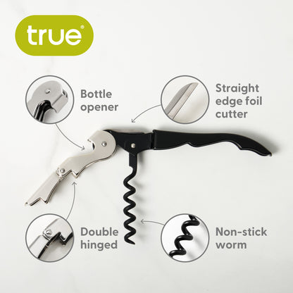 Truetap™ Double-Hinged Corkscrew with Straight Edge Foil Cut