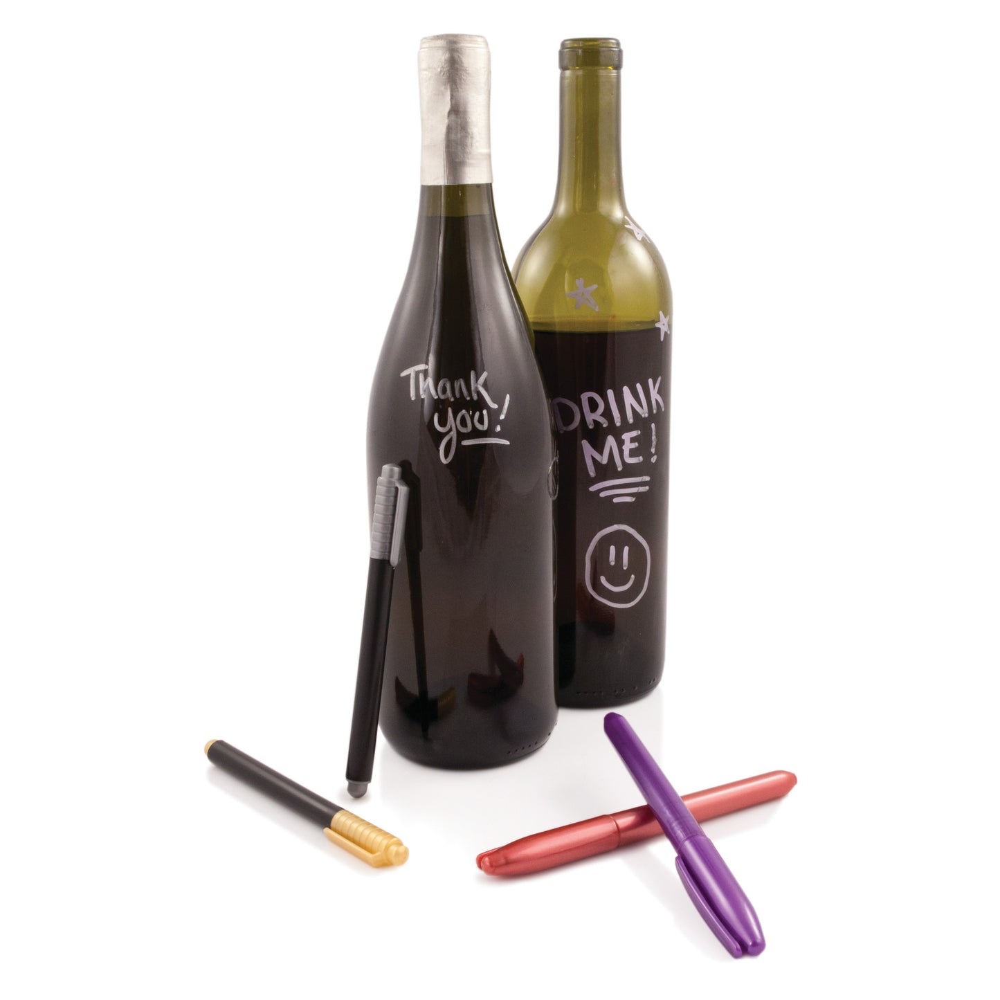 Wine Pens, Set of 2 for Bottles & Glasses