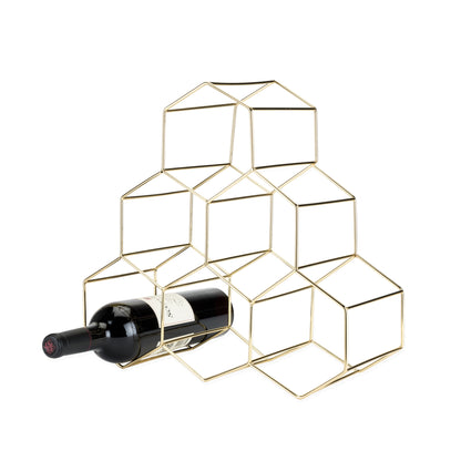 Gold Geo Counter Top Wine Rack by Viski®