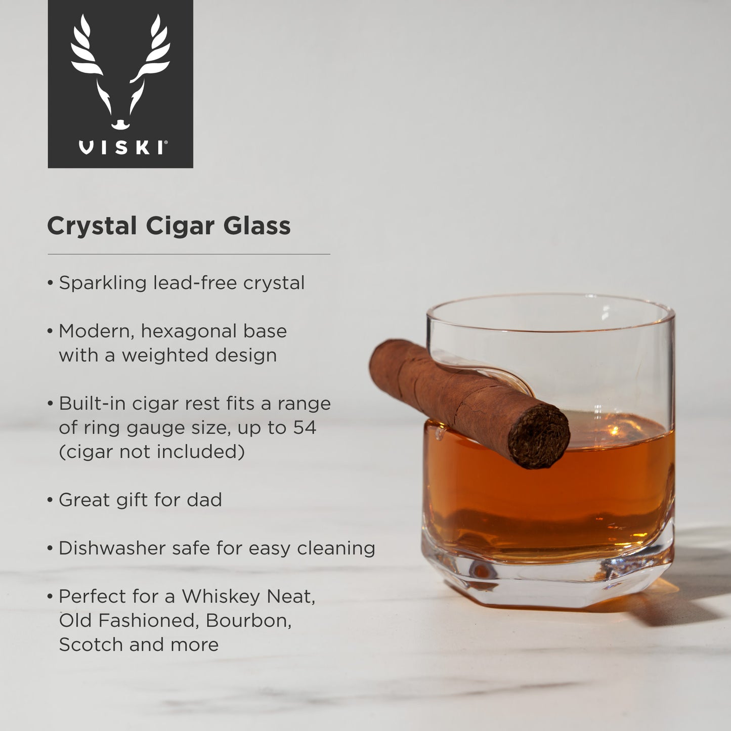 Raye Crystal Cigar Glass Viski®