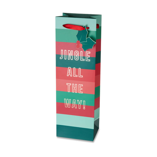 Jingle All The Way Single-Bottle Wine Bag