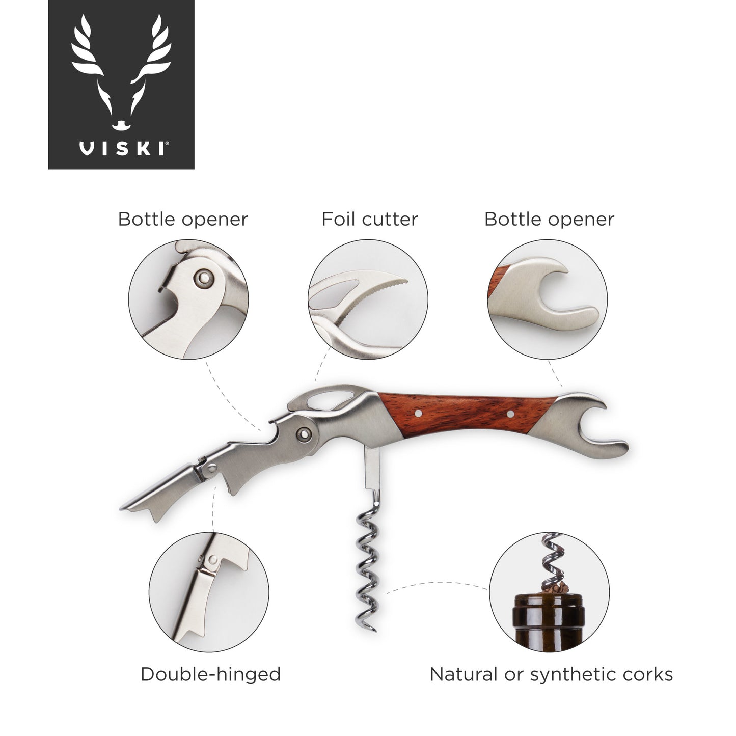 Admiral™ Double Opener Corkscrew by Viski®