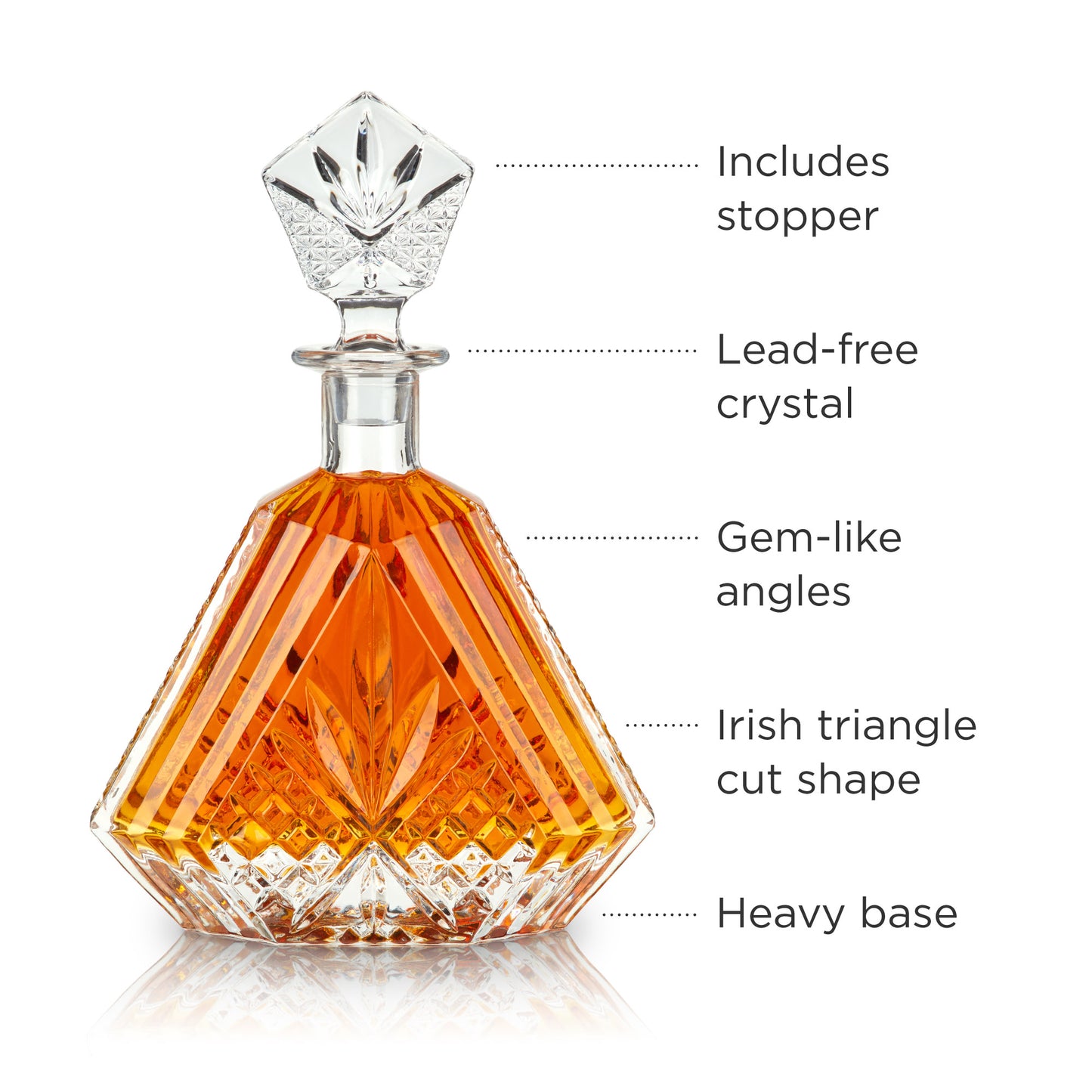 Admiral Crystal Irish-Cut Whiskey Decanter