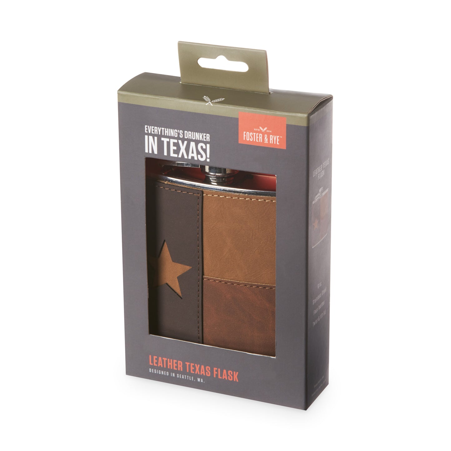 Leather Texas Flask