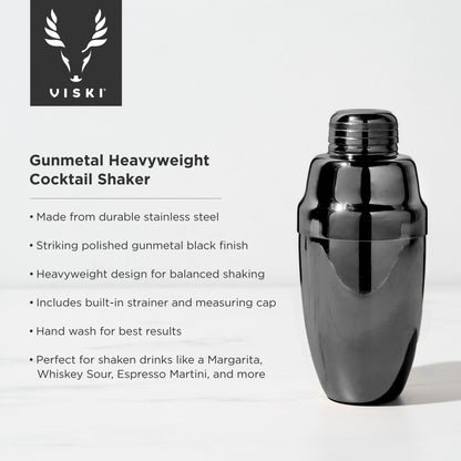 Gunmetal Heavyweight Cocktail Shaker by Viski®