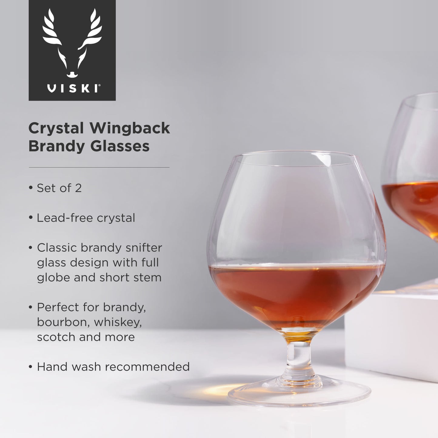 Crystal Wingback Brandy Glasses