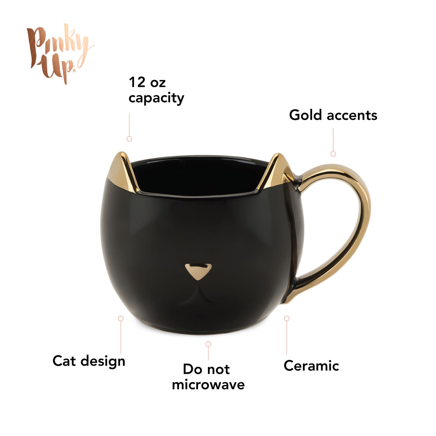 Chloe Black Cat Mug