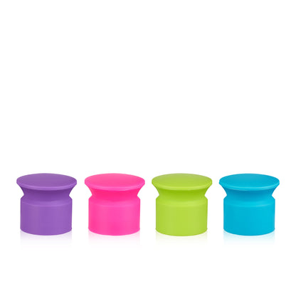 TrueCap™ Set of 4 Jewel Tone Bottle Stoppers by True