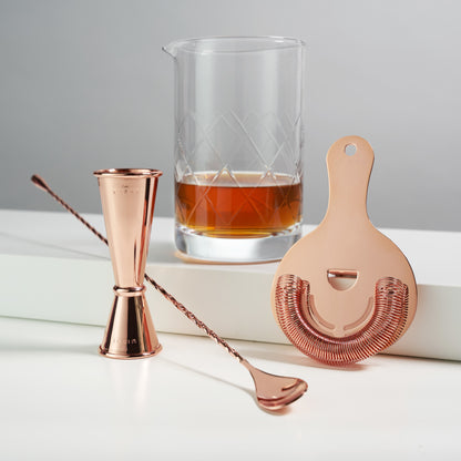 4-Piece Copper Mixologist Barware Set