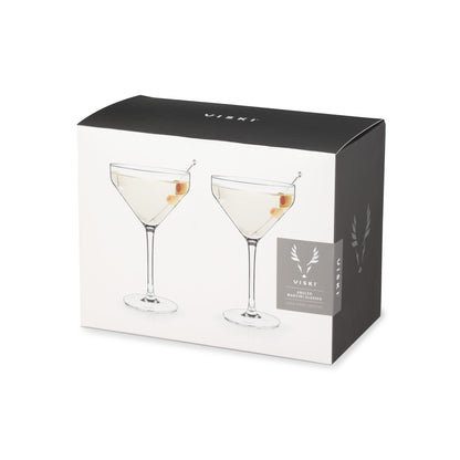 Raye Angled Crystal Martini Glasses