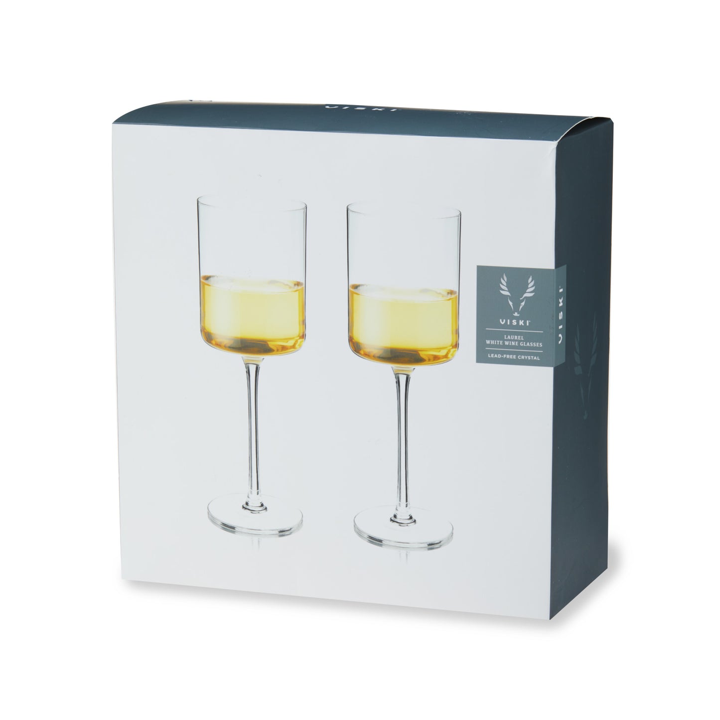 Laurel Crystal White Wine Glasses Viski®