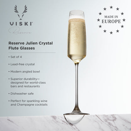 Reserve Julien Crystal Flute Glasses (set of 4)