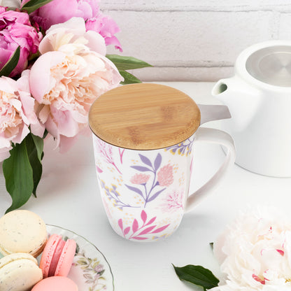 Bailey™ Botanical Bliss Ceramic Tea Mug & Infuser