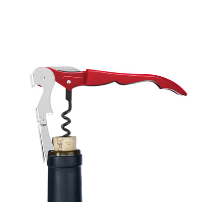 Truetap™: Double-Hinged Corkscrew in Red