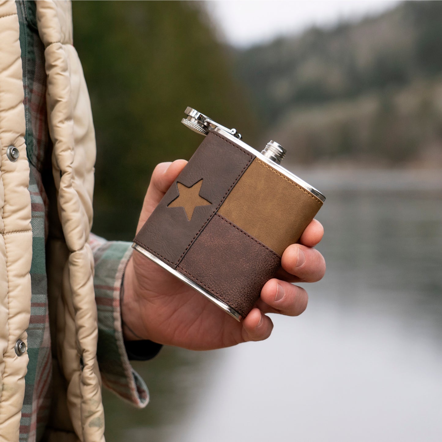 Leather Texas Flask