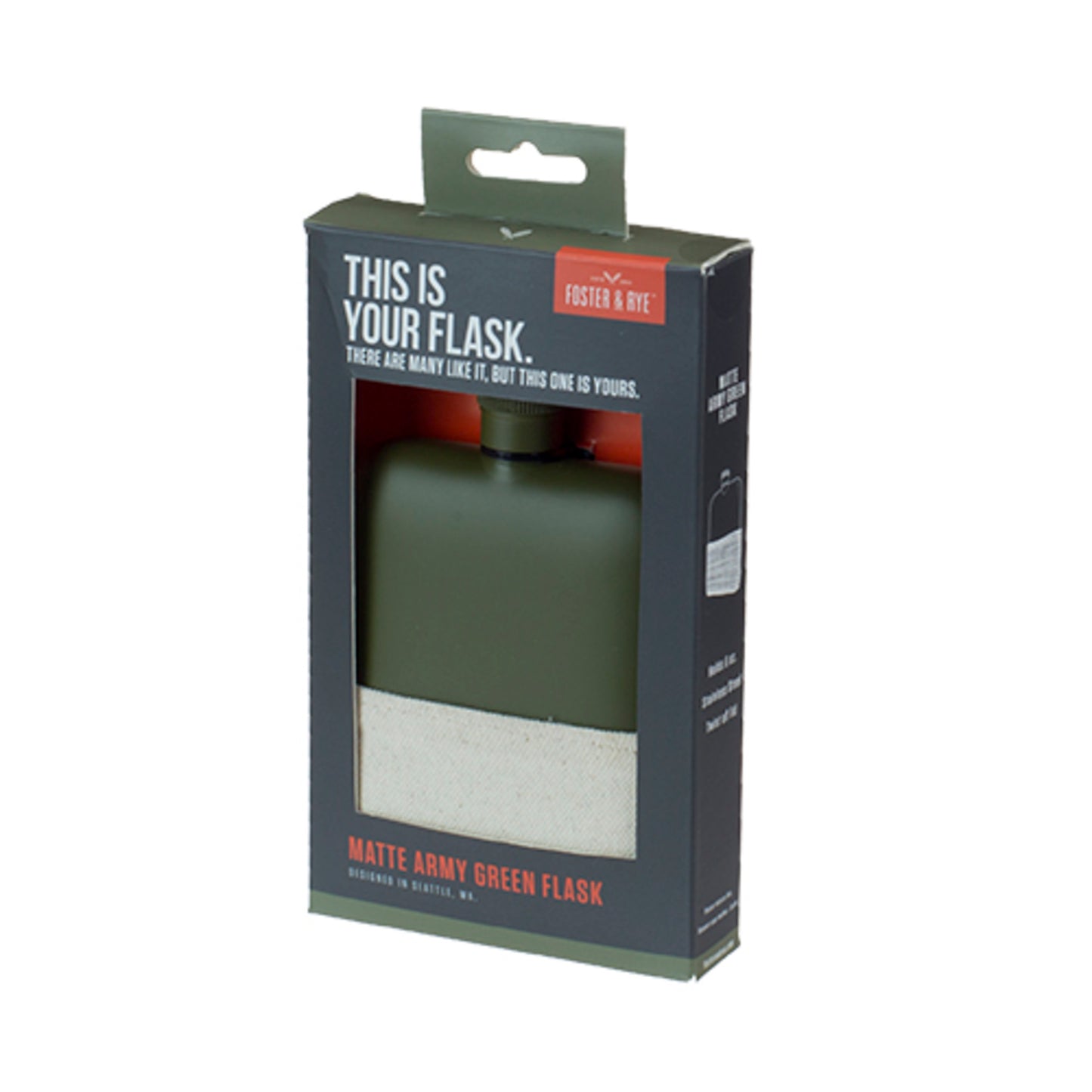 Matte Army Green Flask by Foster & Rye™