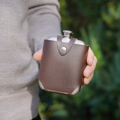 Stainless Steel Flask and Traveling Case