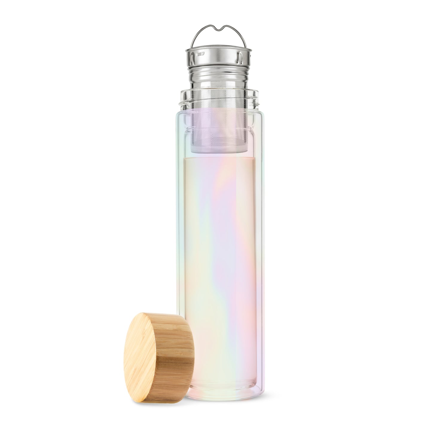 Blair™ Iridescent Glass Travel Infuser Mug by Pinky Up