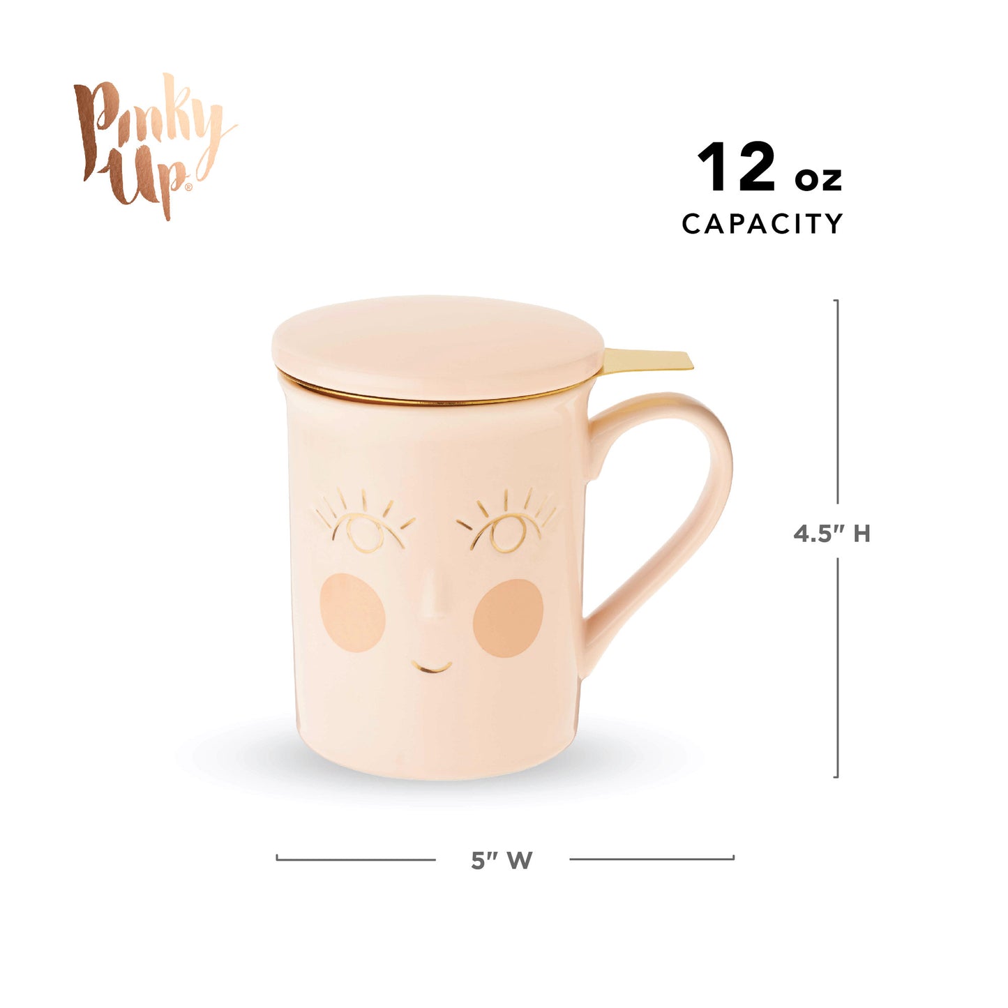 Annette™ Hello Beautiful Ceramic Tea Mug & Infuser