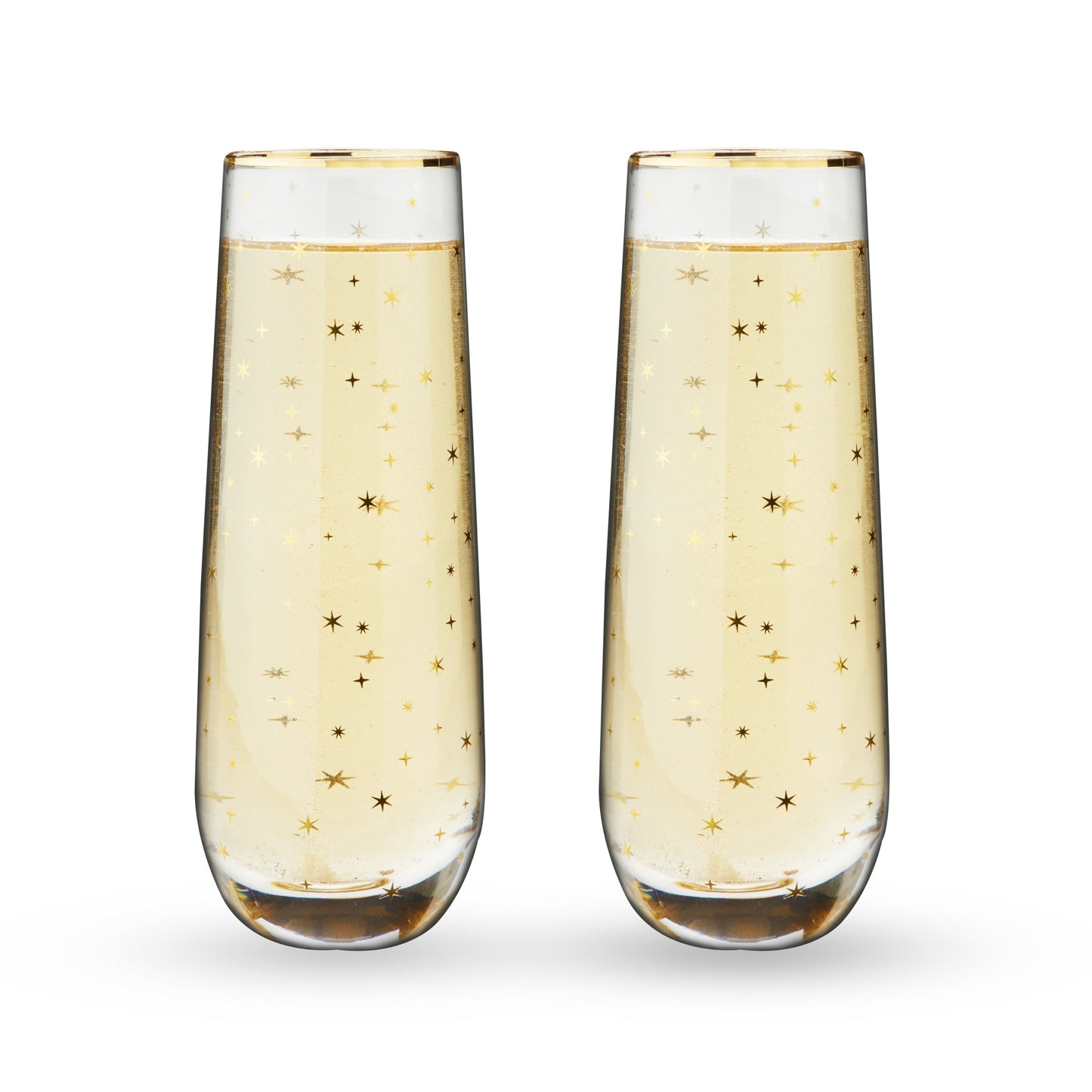 Starlight Stemless Champagne Flute Set by Twine®Starlight St