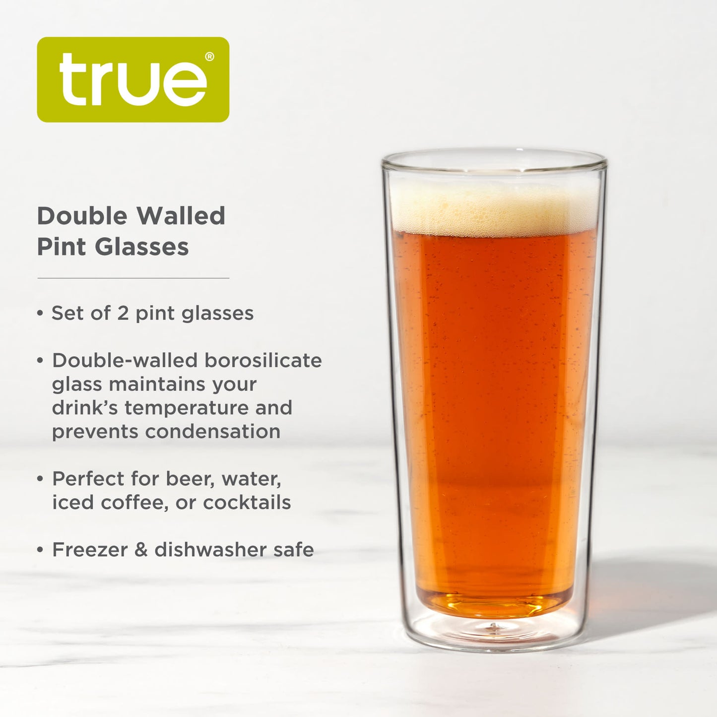 Double Walled Pint Glasses