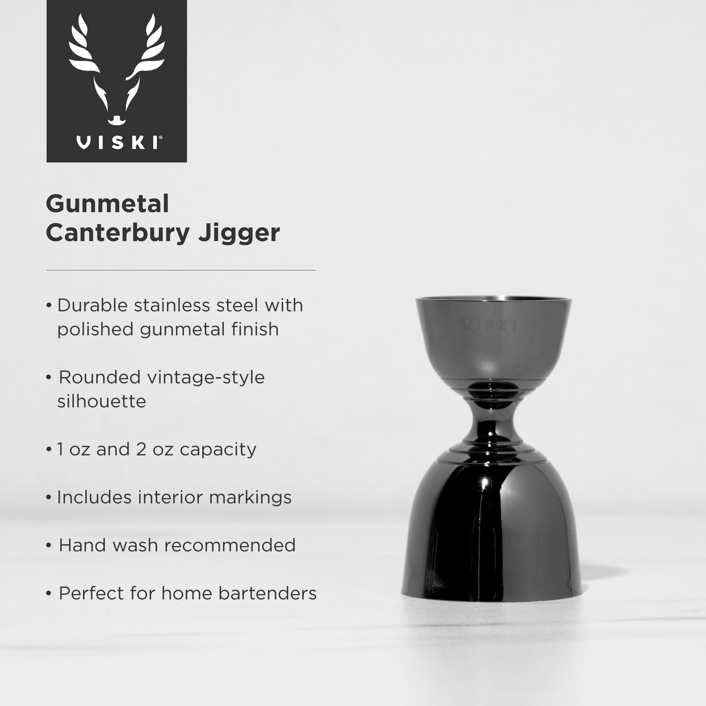 Gunmetal Canterbury Jigger