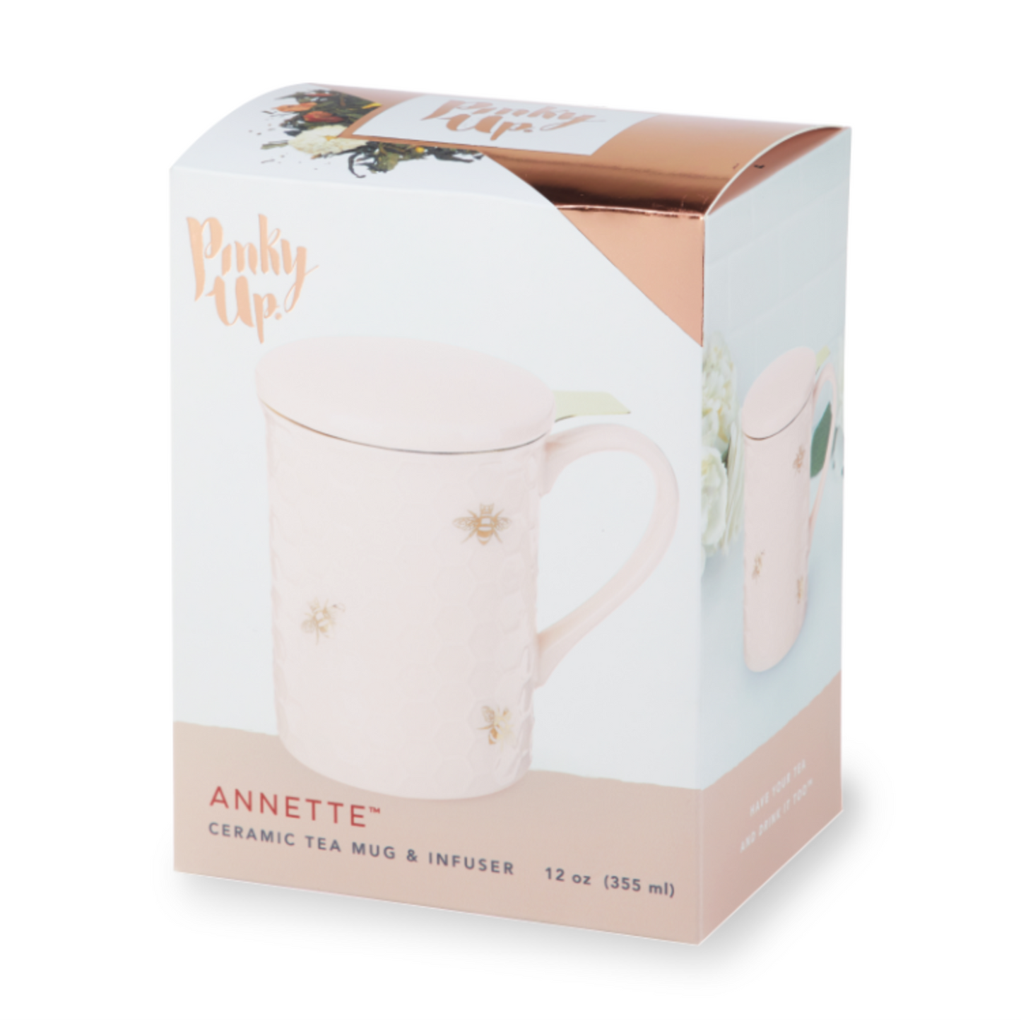 Annette™ Honeycomb Ceramic Tea Mug & Infuser