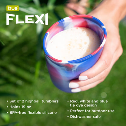 Flexi Tie Dye Silicone Highball Tumblers