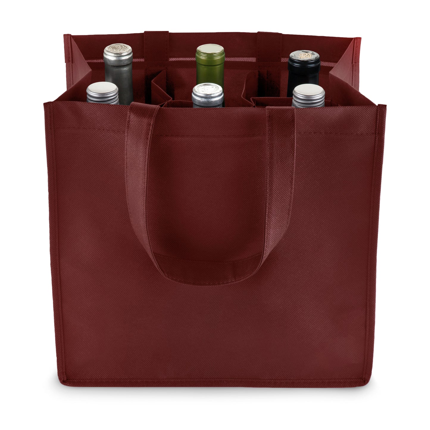 6-Bottle Non-Woven Tote - Red