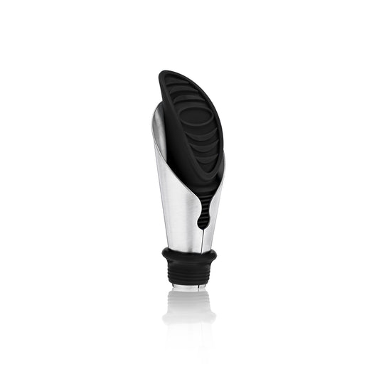 Duo Bottle Stopper And Pour Spout in Black