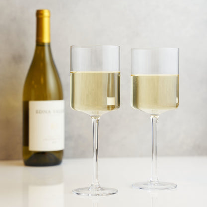 Laurel Crystal White Wine Glasses Viski®