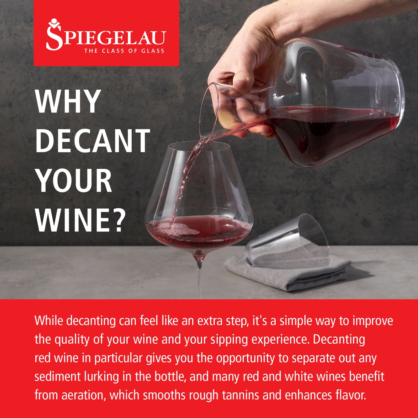 Spiegelau Definition 1L Wine Decanter and Stopper