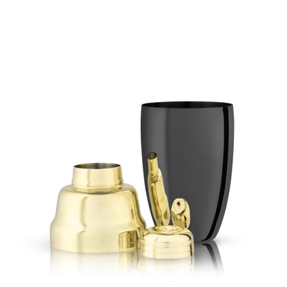 Deco Heavyweight Cocktail Shaker in Black & Gold Viski®