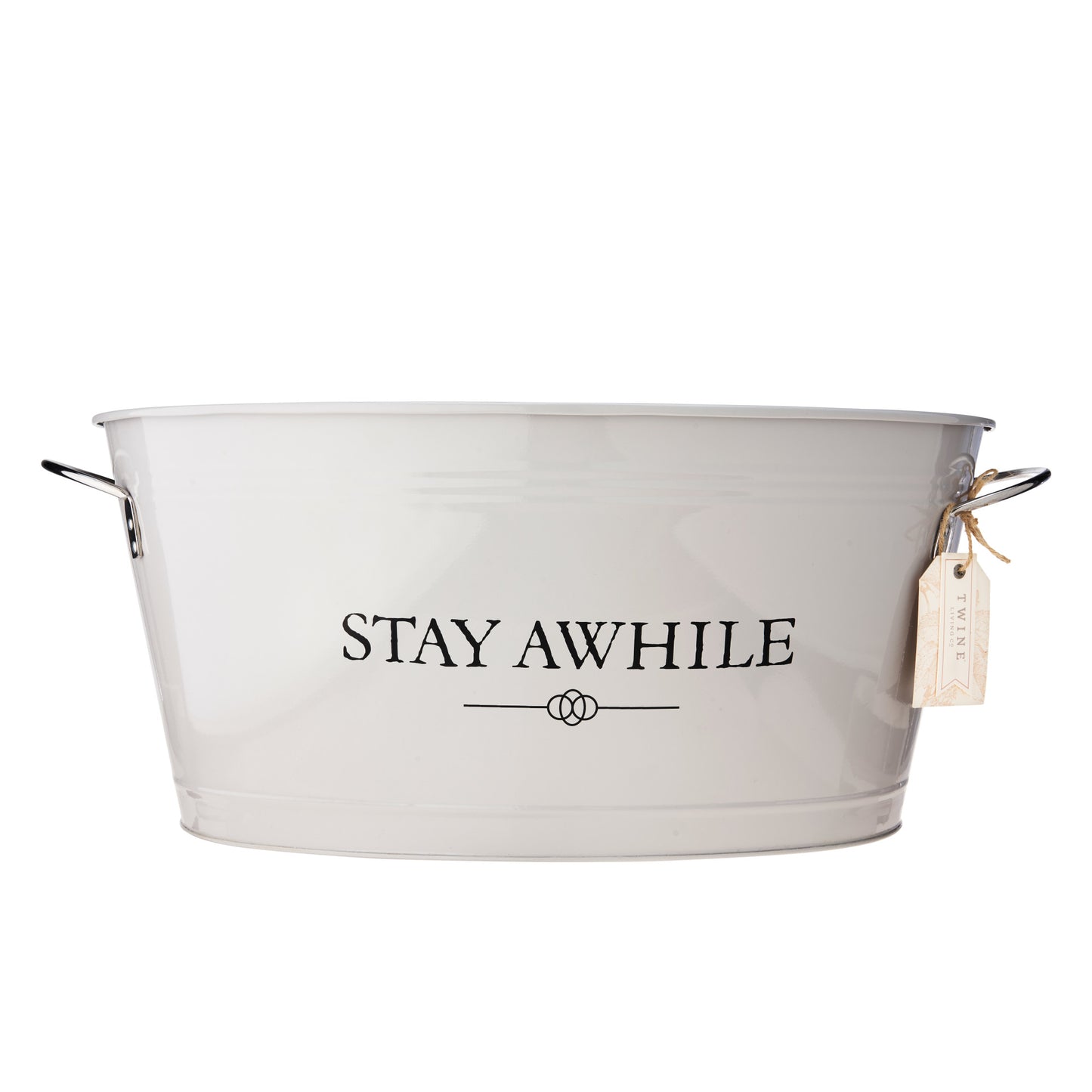 Stay Awhile Metal Drink Tub by Twine®