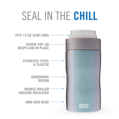 Stay-Chill Slim Can Cooler in Space Gray