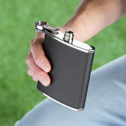 Monte Carlo™: 6 oz Faux Leather Flask