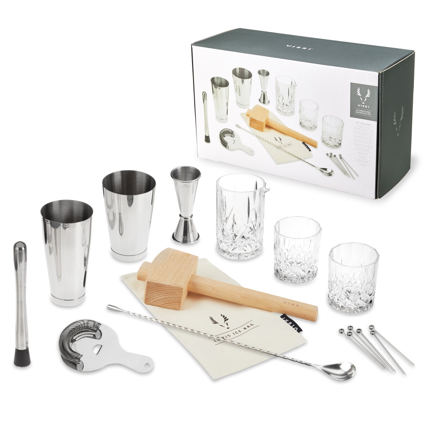 17-Piece Stainless Steel Barware Set