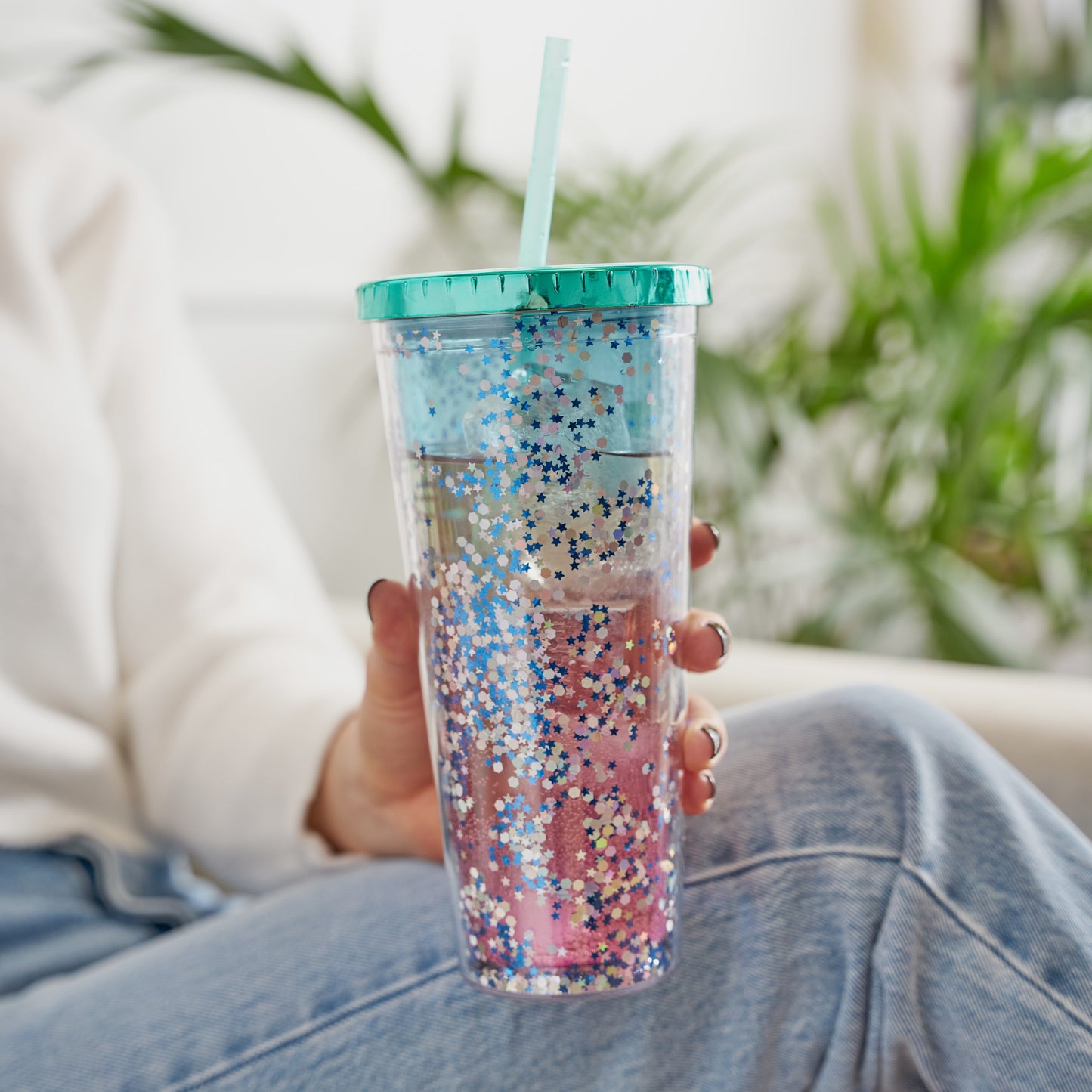 Mermaid Glitter Drink Tumbler