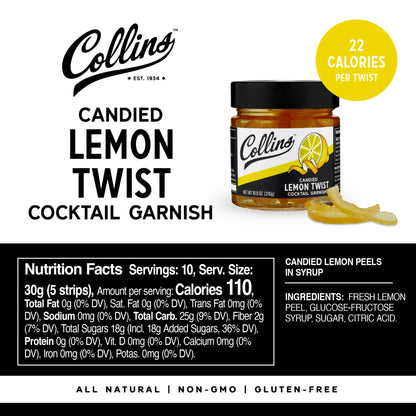 10.9 oz. Lemon Twist in Syrup by Collins - 6 Pack