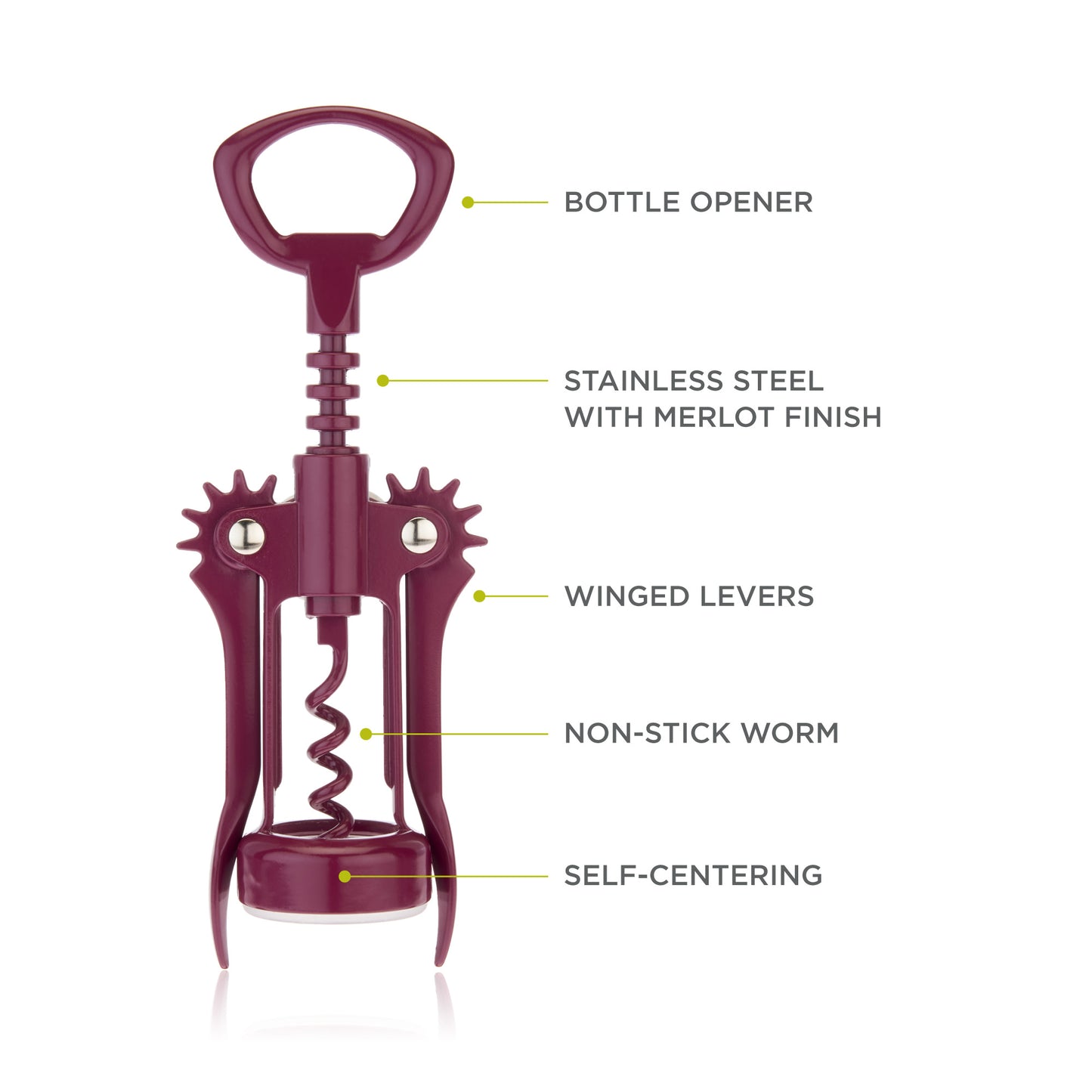 Soar™ Merlot Winged Corkscrew by True