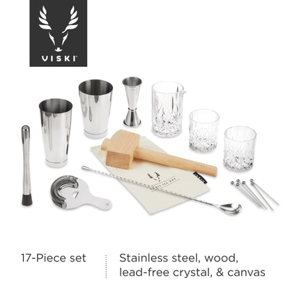 17-Piece Stainless Steel Barware Set