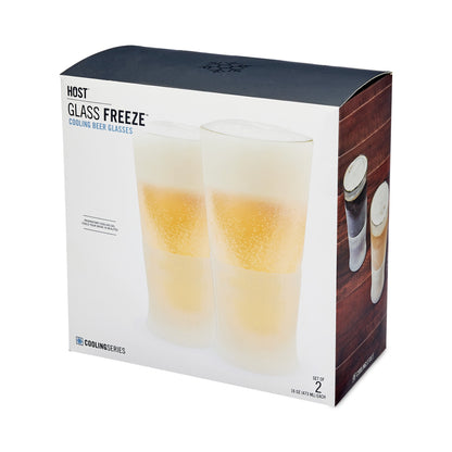 Glass FREEZE™ Beer Glass (set of two) by HOST®